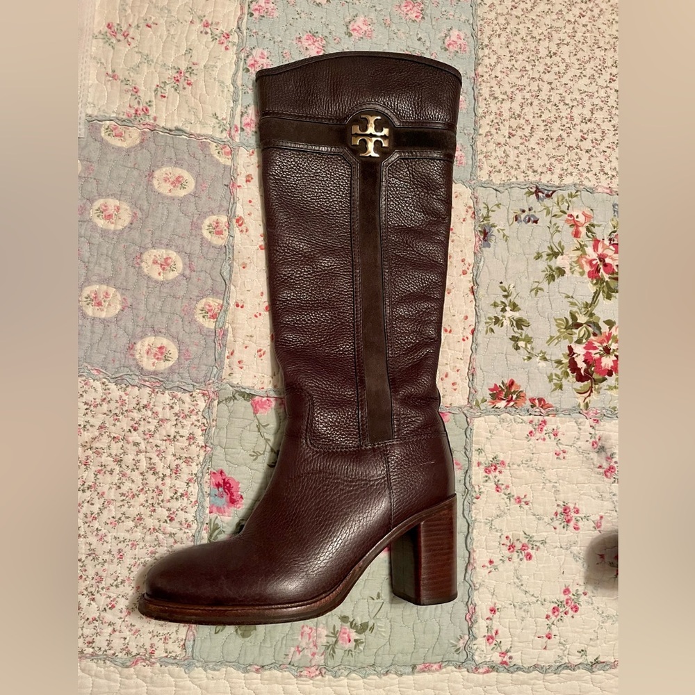 Brown Tory Burch Leather Boots Size 8.5